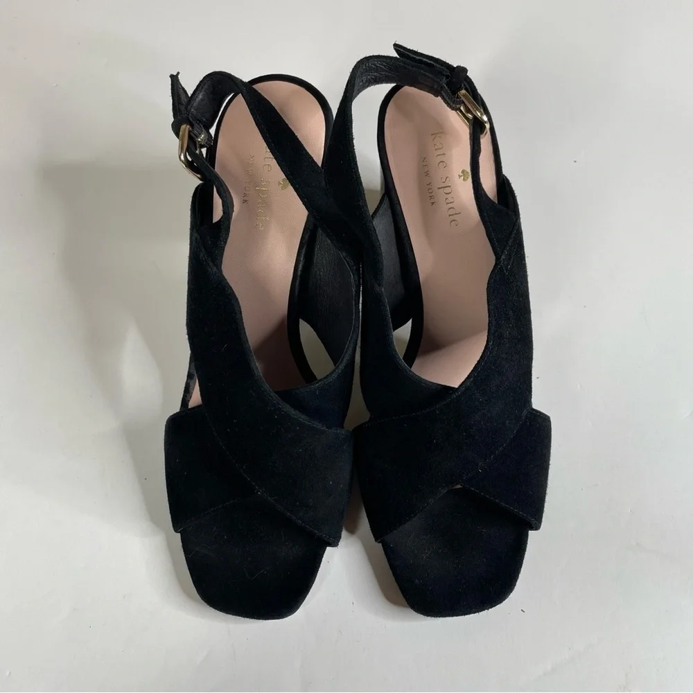 Kate Spade Holland‎ Peep Toe Block Heel Sandals Size 8 - Picture 3 of 7